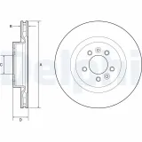 Bremsscheibe Vorderachse DELPHI BG9204C