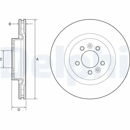 Bremsscheibe Vorderachse DELPHI BG9204C Bild Bremsscheibe Vorderachse DELPHI BG9204C