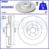 Bremsscheibe DELPHI BG9206C