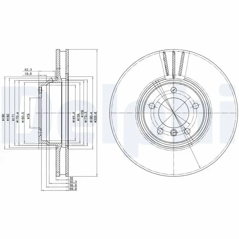 Bremsscheibe DELPHI BG9212