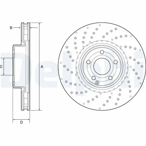 Bremsscheibe Vorderachse DELPHI BG9216C Bild Bremsscheibe Vorderachse DELPHI BG9216C
