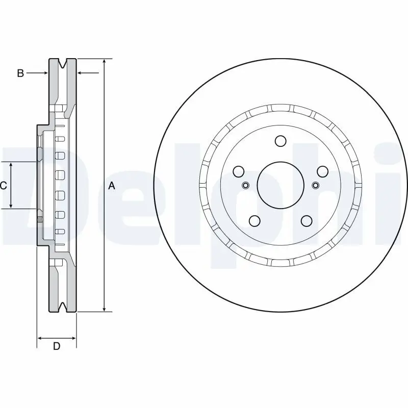 Bremsscheibe Vorderachse DELPHI BG9219C