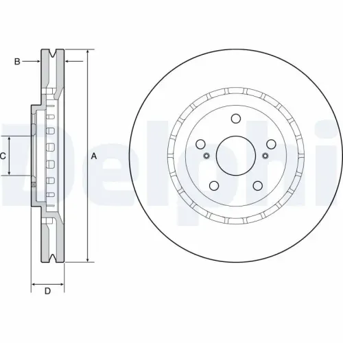 Bremsscheibe Vorderachse DELPHI BG9219C Bild Bremsscheibe Vorderachse DELPHI BG9219C