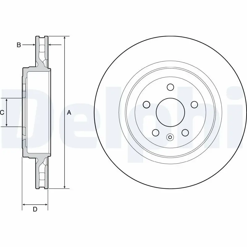 Bremsscheibe Hinterachse DELPHI BG9221C