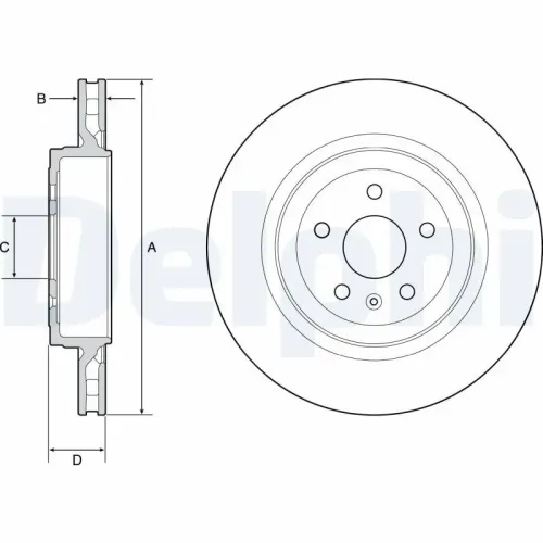 Bremsscheibe Hinterachse DELPHI BG9221C Bild Bremsscheibe Hinterachse DELPHI BG9221C