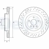 Bremsscheibe Hinterachse DELPHI BG9223C