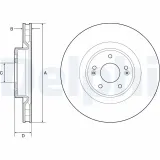 Bremsscheibe Vorderachse DELPHI BG9228C