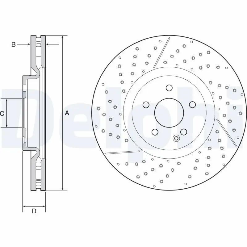 Bremsscheibe Vorderachse DELPHI BG9229C