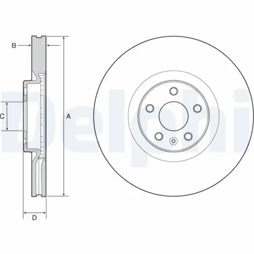 Bremsscheibe DELPHI BG9231C Bild Bremsscheibe DELPHI BG9231C