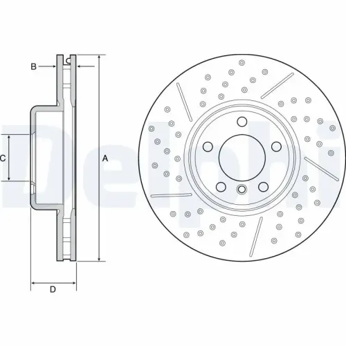 Bremsscheibe DELPHI BG9234C Bild Bremsscheibe DELPHI BG9234C