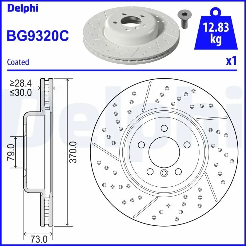 Bremsscheibe DELPHI BG9320C