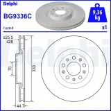 Bremsscheibe Vorderachse DELPHI BG9336C