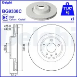 Bremsscheibe Vorderachse DELPHI BG9338C