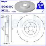 Bremsscheibe Vorderachse DELPHI BG9341C