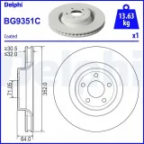 Bremsscheibe DELPHI BG9351C