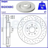 Bremsscheibe Vorderachse DELPHI BG9368C