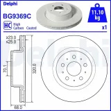 Bremsscheibe Vorderachse DELPHI BG9369C