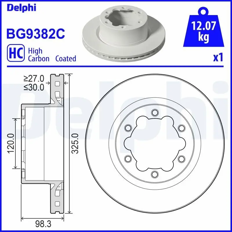 Bremsscheibe DELPHI BG9382C