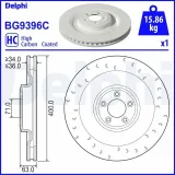 Bremsscheibe Vorderachse Vorderachse rechts DELPHI BG9396C