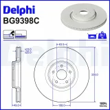 Bremsscheibe Vorderachse DELPHI BG9398C