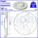 Bremsscheibe Hinterachse DELPHI BG9424C