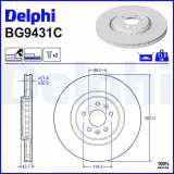 Bremsscheibe Vorderachse DELPHI BG9431C