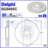 Bremsscheibe Vorderachse DELPHI BG9495C