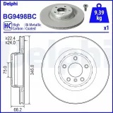 Bremsscheibe Hinterachse DELPHI BG9498BC