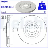 Bremsscheibe DELPHI BG9513C