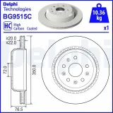 Bremsscheibe DELPHI BG9515C