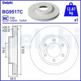 Bremsscheibe DELPHI BG9517C