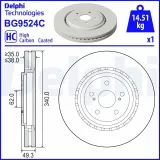 Bremsscheibe DELPHI BG9524C