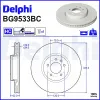 Bremsscheibe DELPHI BG9533BC Bild Bremsscheibe DELPHI BG9533BC