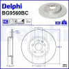 Bremsscheibe Hinterachse DELPHI BG9560BC Bild Bremsscheibe Hinterachse DELPHI BG9560BC