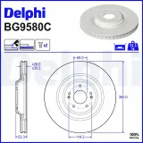 Bremsscheibe Vorderachse DELPHI BG9580C