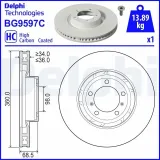 Bremsscheibe DELPHI BG9597C