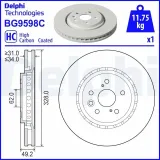 Bremsscheibe Vorderachse DELPHI BG9598C