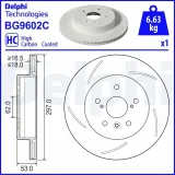 Bremsscheibe Hinterachse links DELPHI BG9602C