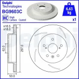 Bremsscheibe Hinterachse rechts DELPHI BG9603C