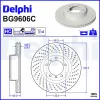 Bremsscheibe DELPHI BG9606C Bild Bremsscheibe DELPHI BG9606C