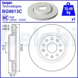 Bremsscheibe Vorderachse DELPHI BG9613C