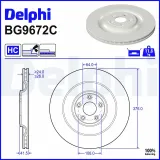 Bremsscheibe Hinterachse DELPHI BG9672C