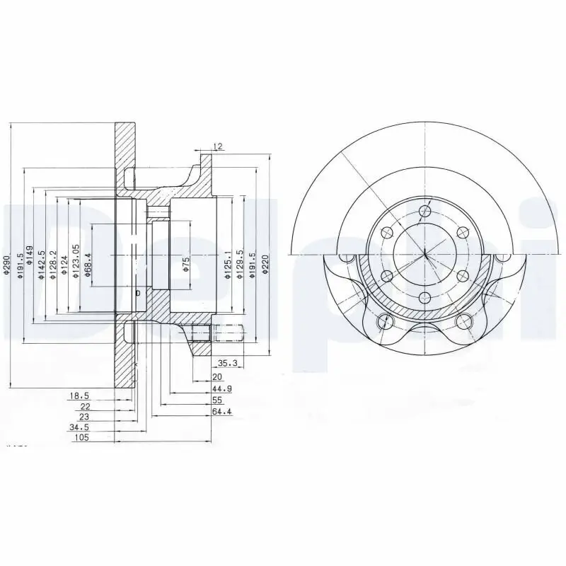 Bremsscheibe DELPHI BG9722