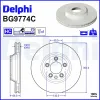 Bremsscheibe Vorderachse Vorderachse links DELPHI BG9774C Bild Bremsscheibe Vorderachse Vorderachse links DELPHI BG9774C