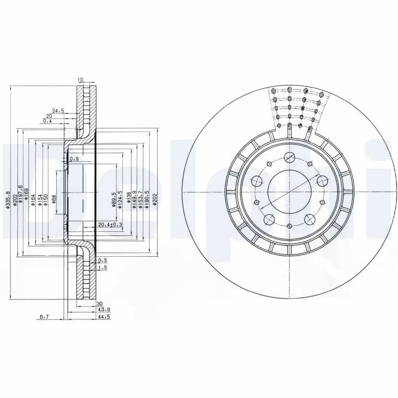 Bremsscheibe DELPHI BG9783C