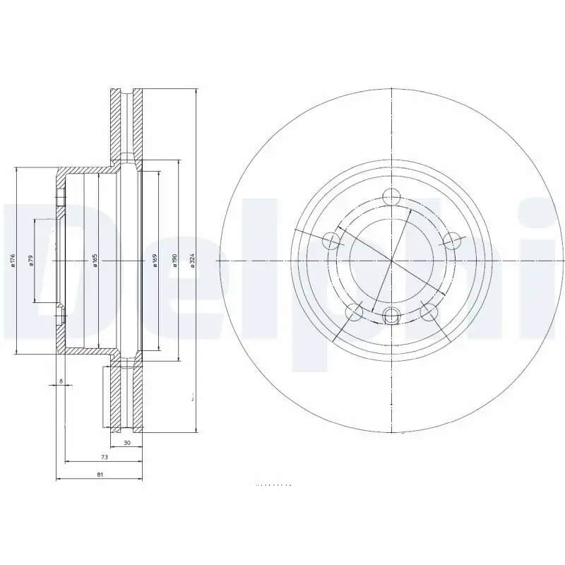 Bremsscheibe Vorderachse DELPHI BG9786