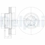 Bremsscheibe Vorderachse DELPHI BG9786