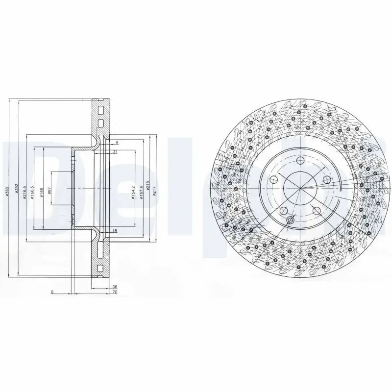 Bremsscheibe Vorderachse DELPHI BG9879
