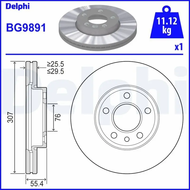 Bremsscheibe DELPHI BG9891