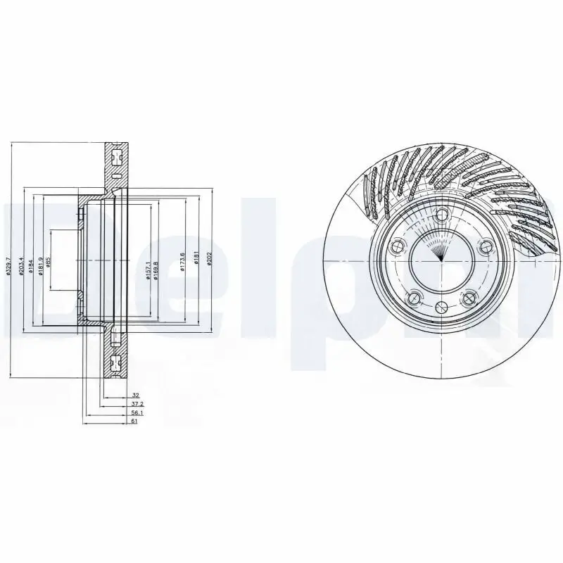 Bremsscheibe DELPHI BG9949